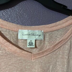 French Laundry Light Pink V-Neck Tee